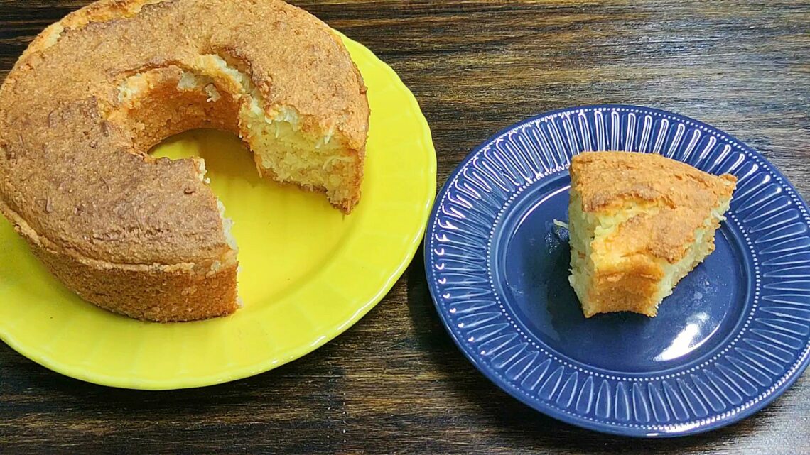 Bolo de Tapioca que é um derivado da mandioca